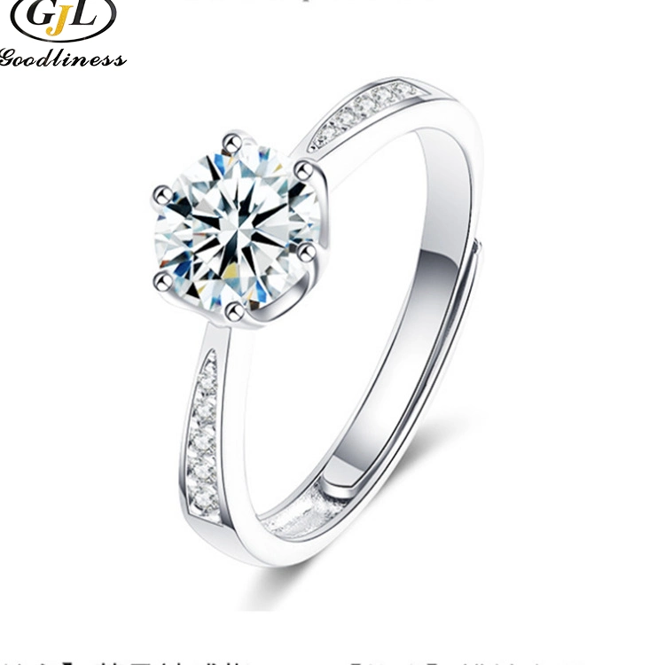 Fashion 925 Silver Jewelry Gemstone Diamon Wedding Engagement Rings